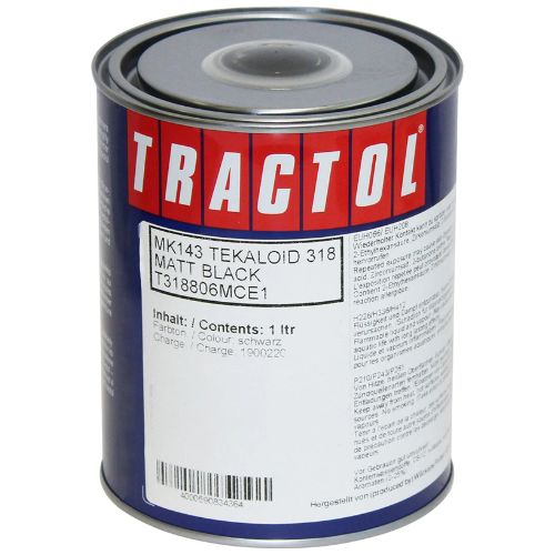 Tractol Semi-Matt Black 1 Litre Paint