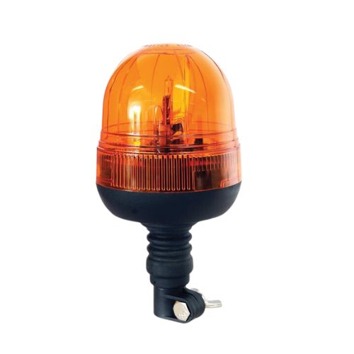 Rotating Halogen Amber Beacon | Flexible Pin | 12-24V