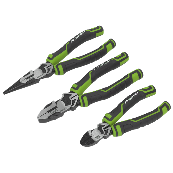 Sealey Green High Leverage Pliers Set (3pc)