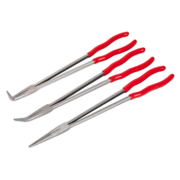 Sealey Extra-Long Needle Nose Pliers Set 400mm (3pc)