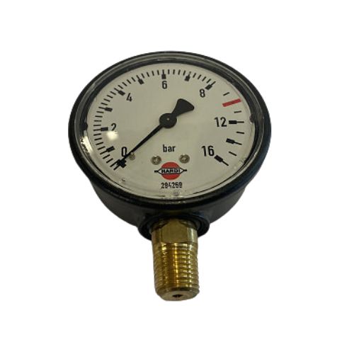 Genuine Hardi Sprayer Pressure Gauge 0-8-16 Bar Brass