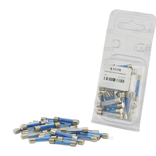 Glass Fuse 2.5, 5.0, 12.5, 17.5, 25 Amps (25 Pack)