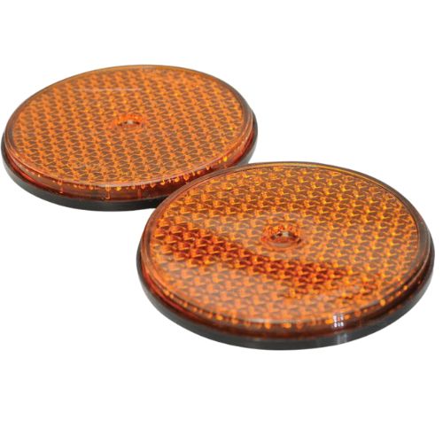 Round Reflector Amber 86mm (2 Pack)