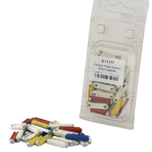 Ceramic Fuse 5.0, 8.0, 16, 25 Amps (30 Pack)