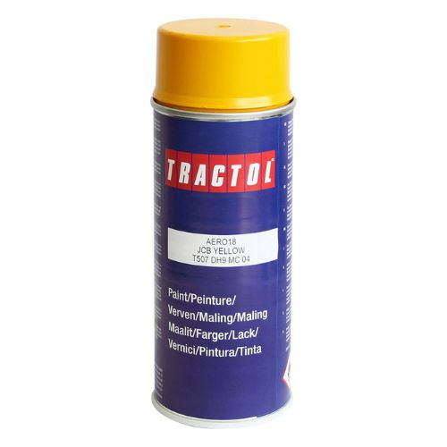 Tractol JCB Yellow Paint 400ml Spray Can Aerosol