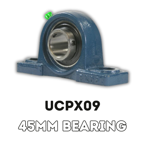 2 Bolt Bearing Pillow Block Housing 45mm Bearing - M14 Bolts