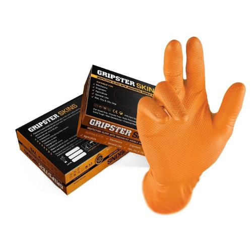 Gripster Skins Gloves - Orange (50 Pack)