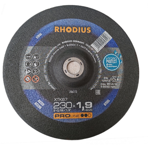 Rhodius XTK67 230mm X 1.9mm X 22,23mm Cutting Disc