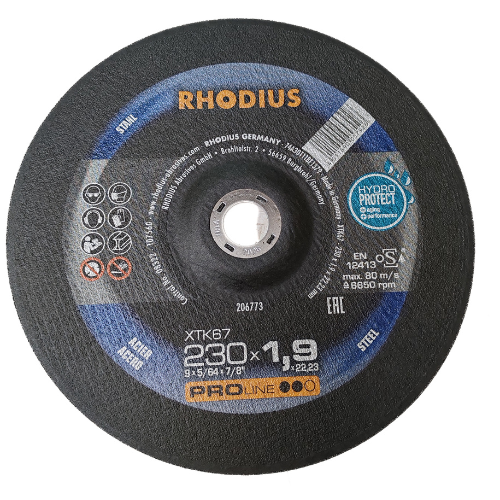 Rhodius XTK70 230mm x 1.9mm Cutting Disc