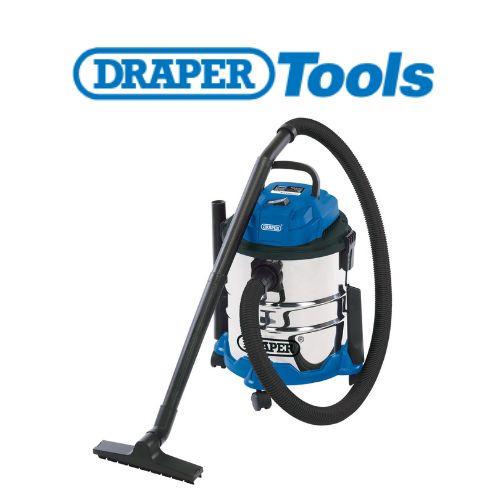 Draper Wet and Dry Vacuum Cleaner with Stainless Steel Tank