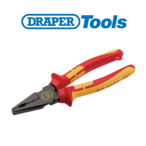 Draper Hi-Leverage Combination Pliers, 200mm, Tethered