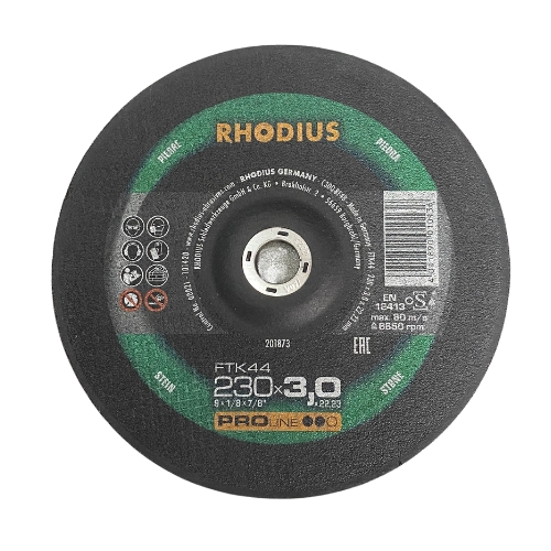 Rhodius FTK44 230mm x 3mm x 9 inch Grinding Disc
