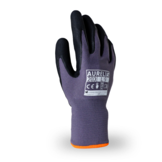 Aurelia Flex Ultra Foam Nitrile Dipped Gloves – (Black/Grey)