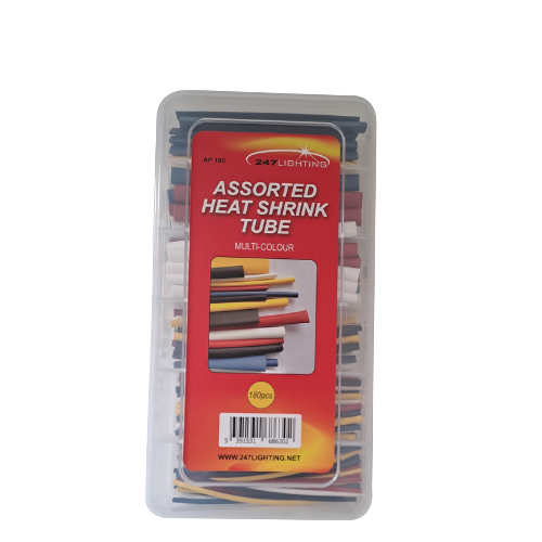 247 Colour Assorted Heat Shrink Tube Box (180 Pack)