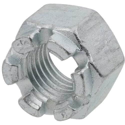 Castle Head Nut M18 x 2.00mm Steel Zinc-Plated