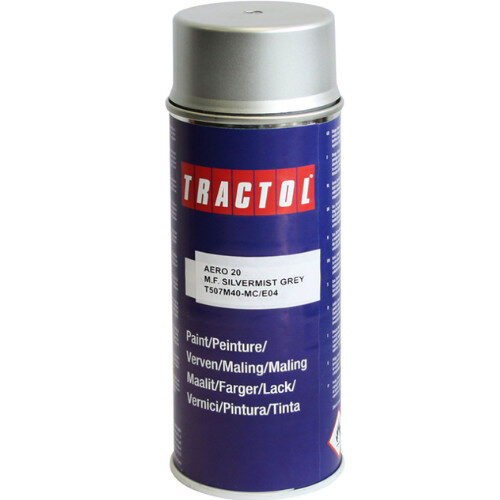 Tractol Massey Ferguson Silvermist Grey Paint 400ml Spray Can Aerosol