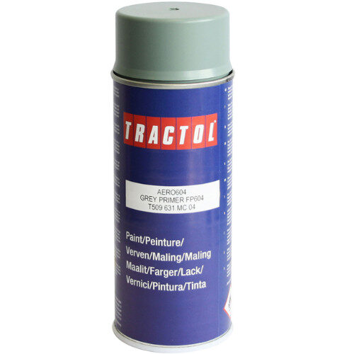 Tractol Grey Primer Paint 400ml Spray Can Aerosol