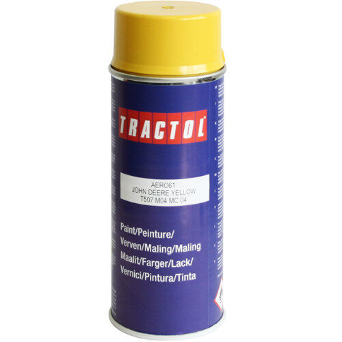 Tractol John Deere Yellow Paint 400ml Spray Can Aerosol