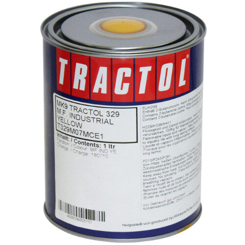 Tractol Massey Ferguson Industrial Yellow 1 Litre Paint