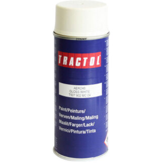 Tractol White Gloss Paint 400ml Spray Can Aerosol