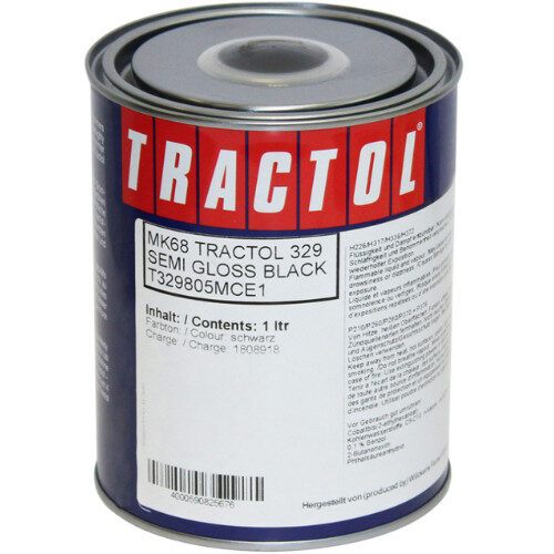 Tractol Case Semi-Gloss Black 70-80% GL 1 Litre Paint