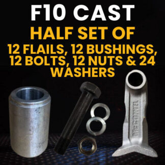 Half Set of McConnel F10 Cast Flails Complete With Full Set of Bushings, Bolts, Nuts & Washers