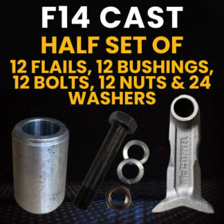Half Set of McConnel F14 Cast Flails Complete With Full Set of Bushings, Bolts, Nuts & Washers