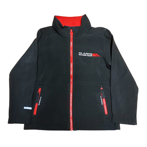 Kids Soft Shell Jacket - Red & Black