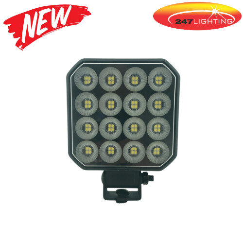 64W LED 4.5" Square Work Lamp - 9600 Lumens