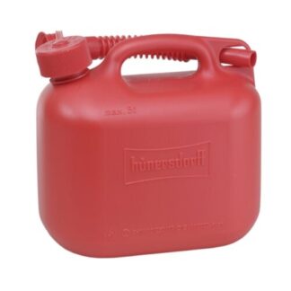 5 Litre Red Plastic Petrol Can with Nozzle