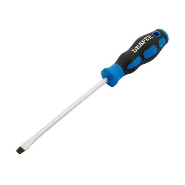 Draper Soft Grip Plain Slot Screwdriver, 6 x 150mm