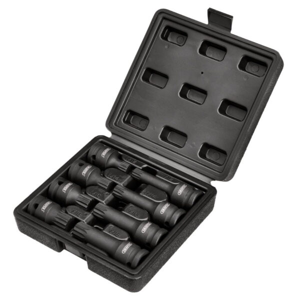 Tamper Proof Impact Spline Set, 1/2" Sq. Dr. (8 Piece)