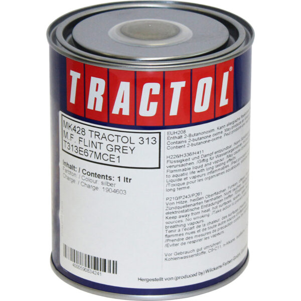 Tractol Massey Ferguson Flint Grey 1 Litre Paint