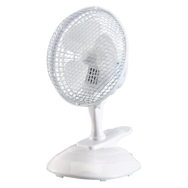 Draper 230V Clip-On Desk Fan, 6"/150mm, 15W