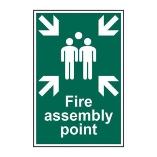 Fire Assembly Point Safety Sign - Self Adhesive PP (200 x 300mm)